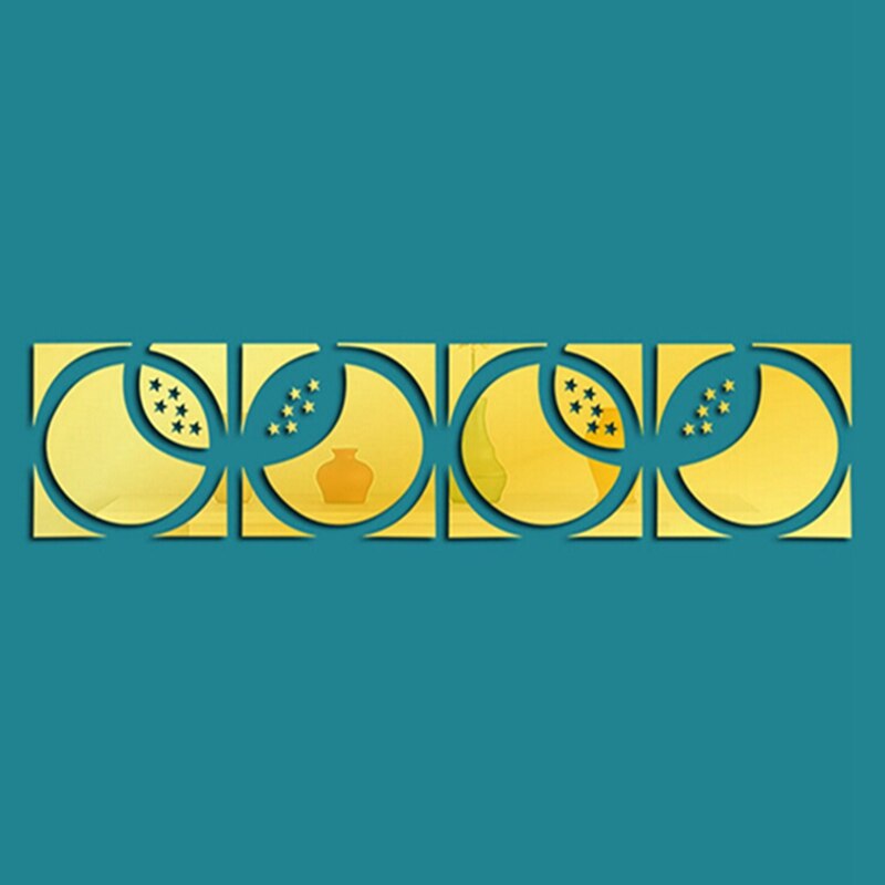 Spiegelstickers, vierkante acrylstickers, decoratie voor woonkamerachtergrond, doe-het-zelf verwijderbare stickers, kameraccessoires