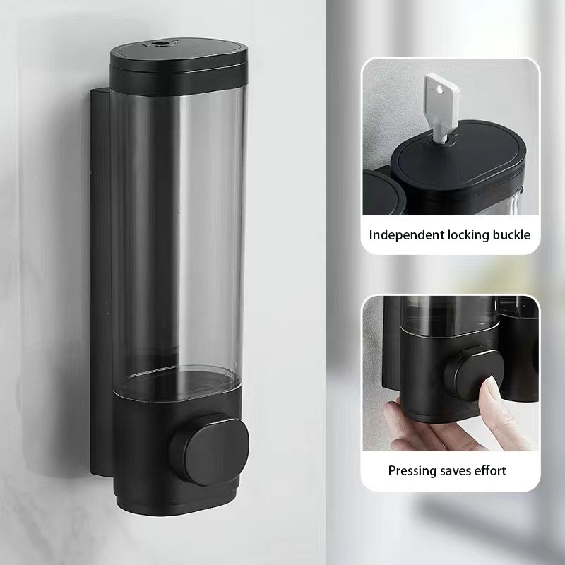 Shampoo Soap Dispenser Liquid Soap Box Wall-Mounted Chamber Bathroom Lotion Shampoo Box Shower Container for Bathroom