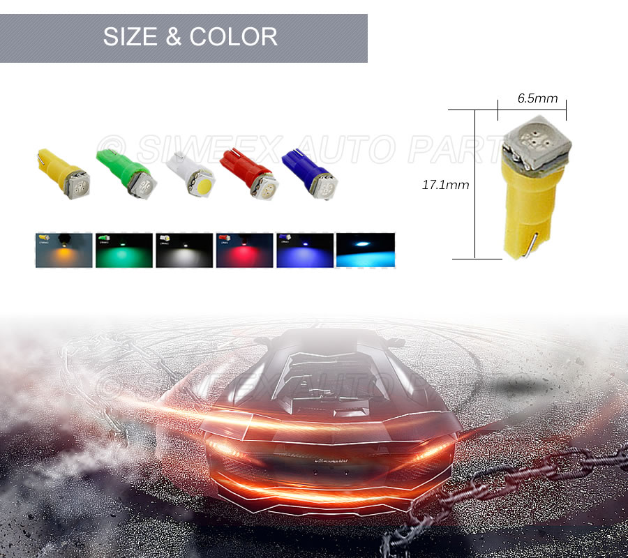 Ampoule LED T5 DC 24V 5050 SMD, 20 pièces, lumières intérieures de voiture, indicateur de réchauffement de tableau de bord, indicateur de cale pour camion, Van, Instrument, lampe dôme