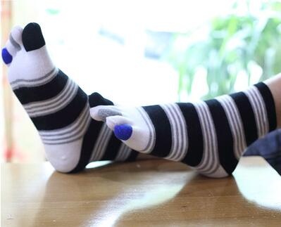 Automne et hiver hommes garçons doux couleur dessin animé cinq doigts orteil chaussettes hommes coton chaussettes hommes chaussettes: 6