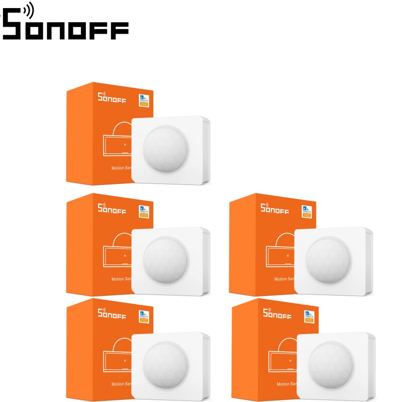 SONOFF SNZB 03 ZigBee Human Body Motion Sensor 110° Wide View Low-Battery Notification Via EWeLink Works With Alexa Google Home: 5 pcs