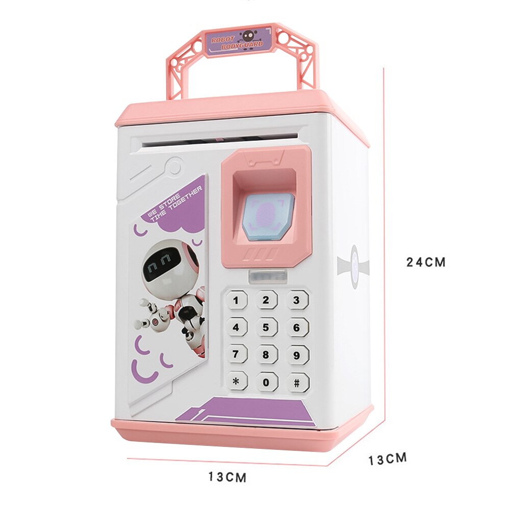 Fingerabdruck Elektronische Sparschwein ATM Passwort Geld Bargeld Münzen Spardose ATM Bank Sicher Kasten Automatische Ablagerung Banknote