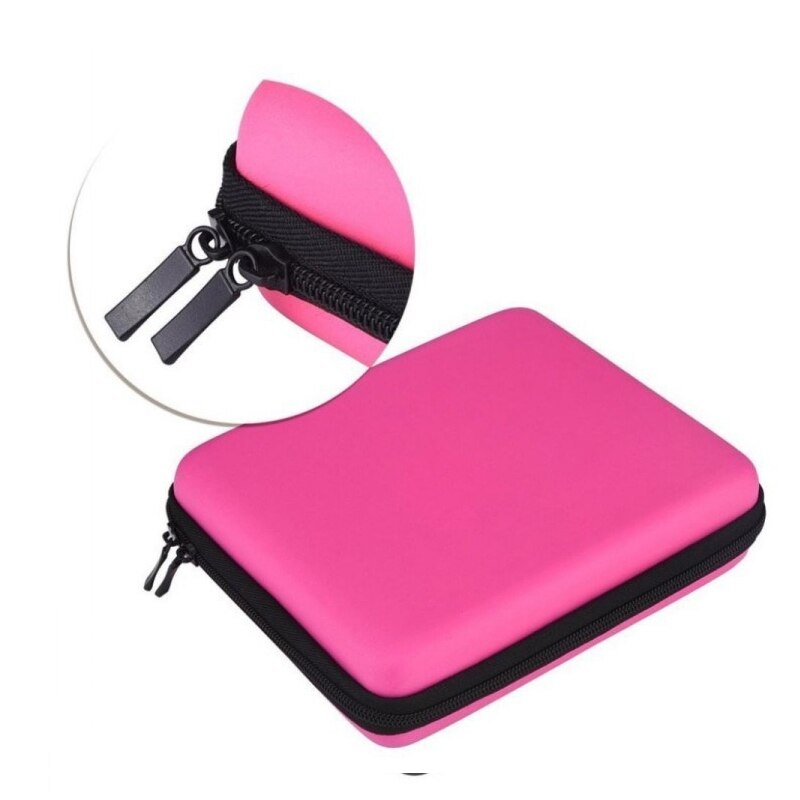 Harde eva-opberghoes met ritssluiting, beschermhoes voor nintendo 2ds- hoesje, gamekaarthoesje, gamekaarthoesje: Roze
