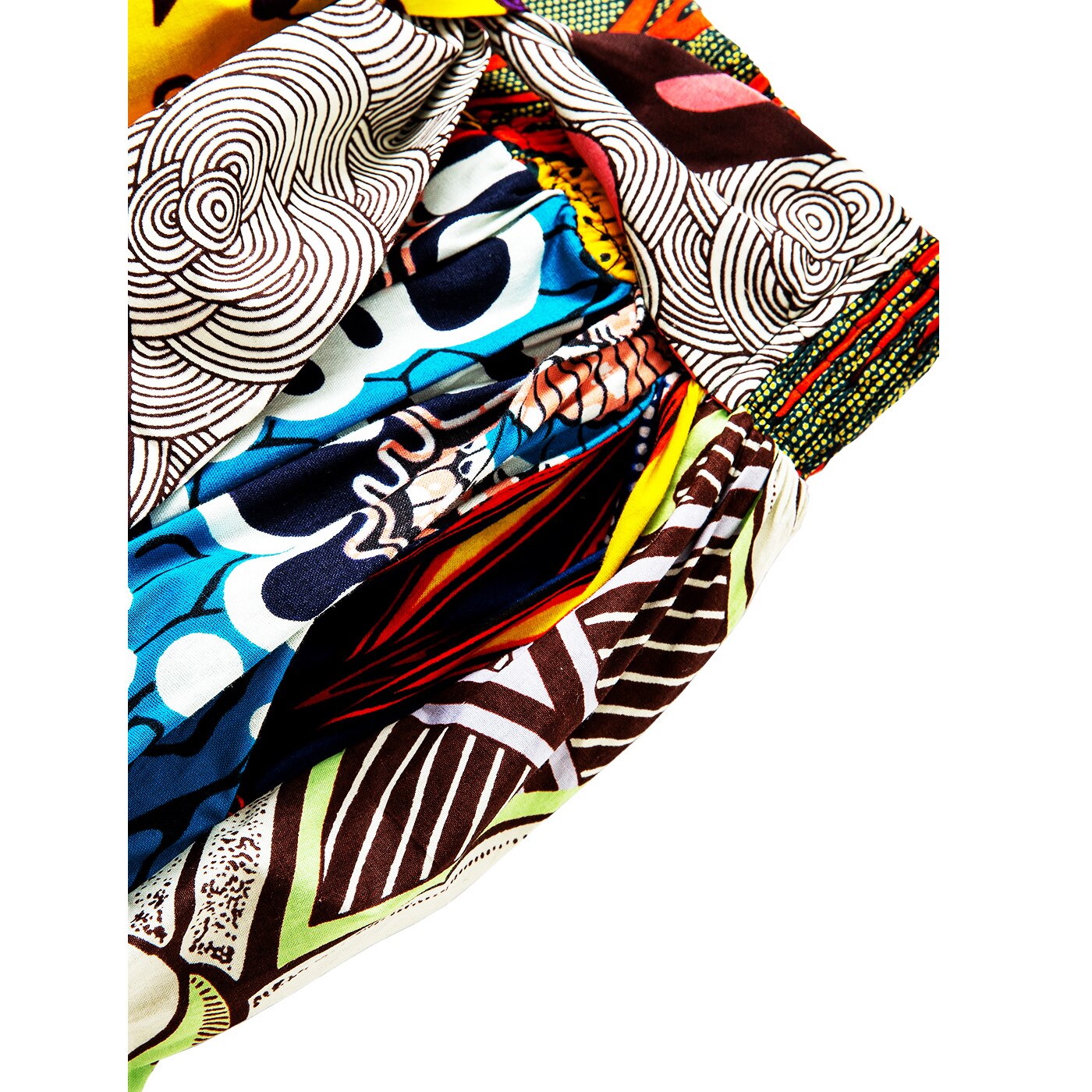 Vestiti africani per le donne di modo misto di ankara cera di colore del pannello esterno elastico in vita gonna casuale pannello esterno vestiti Africani per le donne