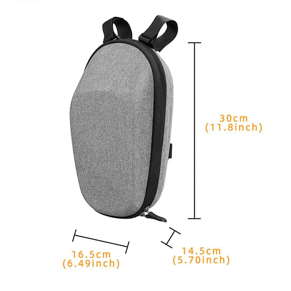 for Xiaomi M365 Ninebot Scooter Head Handle Bag PU leather Electric Scooter Hanging Bag Waterproof Charger Battery Bottle Bag: Grey