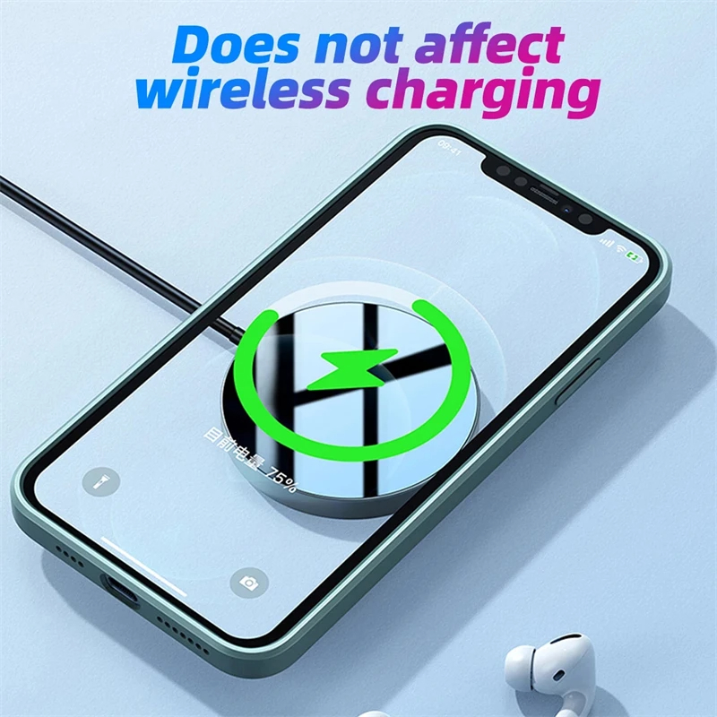 Para Magsafe anillo magnético Universal para iPhone 11 12 13 14 15 Pro Max Plus XR XS soporte de teléfono de coche accesorios adhesivos de Metal de hierro