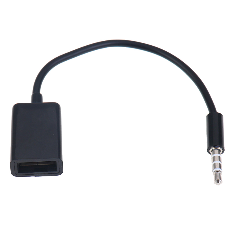 3,5 mm mannelijke AUX audiostekker autoradio musical naar USB Type A vrouwelijke auto-converter