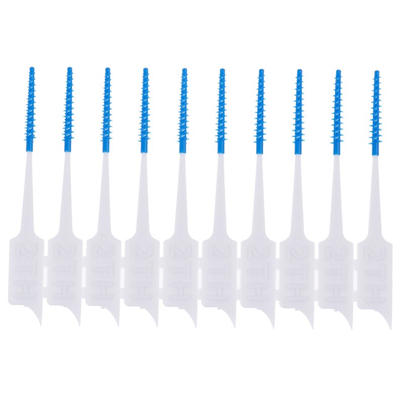 20 pçs/caixa escova interdental higiene oral limpa entre os dentes oral care floss escovas dental plástico macio