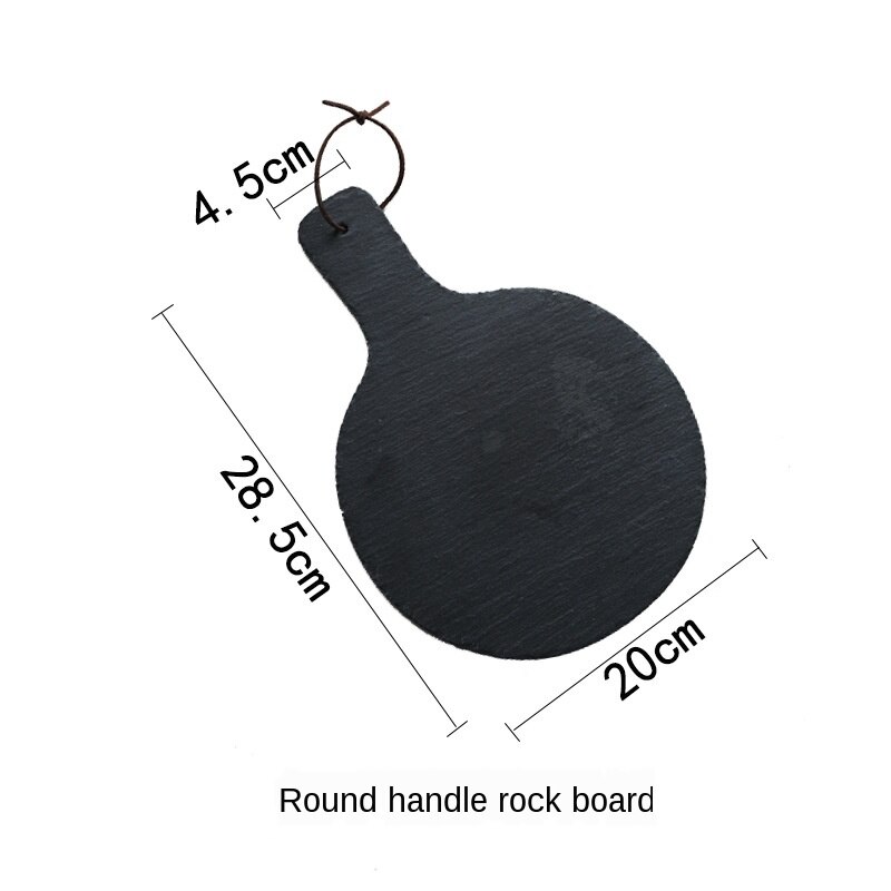 Natural Slate Dishes Solid Rectangle Stone Sushi Steak Barbecue Plate Cheese Pizza Flat Fruit Plate MJ71508: D