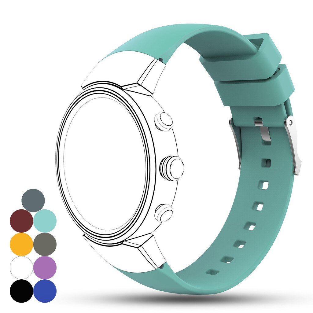 Eieuuk Accessoire Zachte Siliconen Gel Vervanging Horlogeband Band Armband Voor Asus Zenwatch 3 Smart Fitness Horloge: Teal