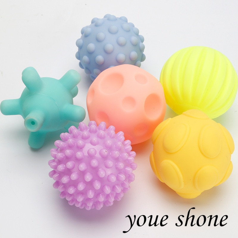 1pcs baby hand catching ball toy puzzle soft rubber tactile sensory touch massage ball baby safe biteable toy