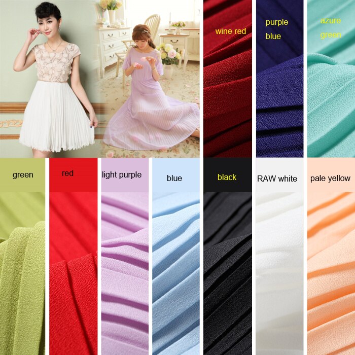 2 Meter 150 cm 59 "breite grau plissee Chiffon stoff perle garn stoff MM96
