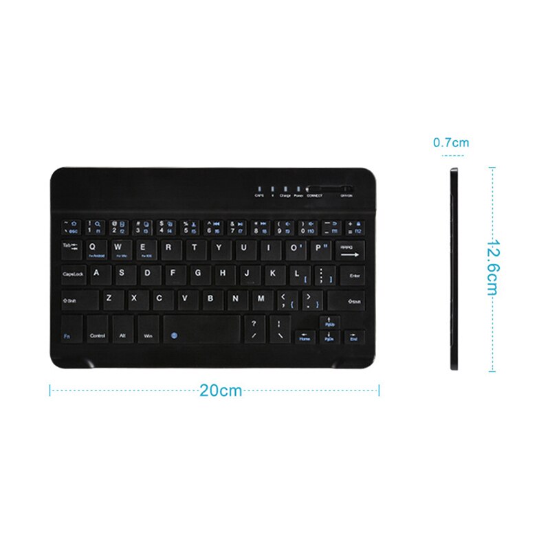 7 Inch Wireless Keyboard Mini Bluetooth-compatible Keyboard for PC Tablet Phone Rechargeable Noiseless Keyboards