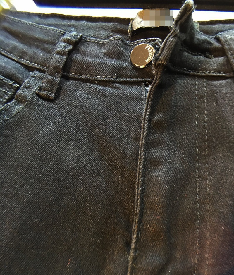 Women autumn elastic denim flare pants black solid diamonds striped ankle length slim jeans ladies high waist Rhinestone trouser