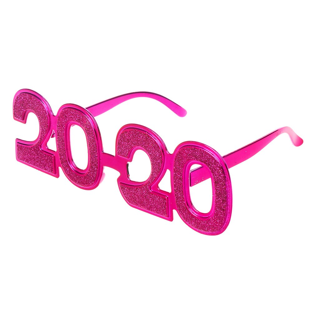 Jaar Lenzenvloeistof Grappige Glitter Eyewear Oudejaarsavond Party Bril Foto Prop Voor Gelukkig Nieuwjaar