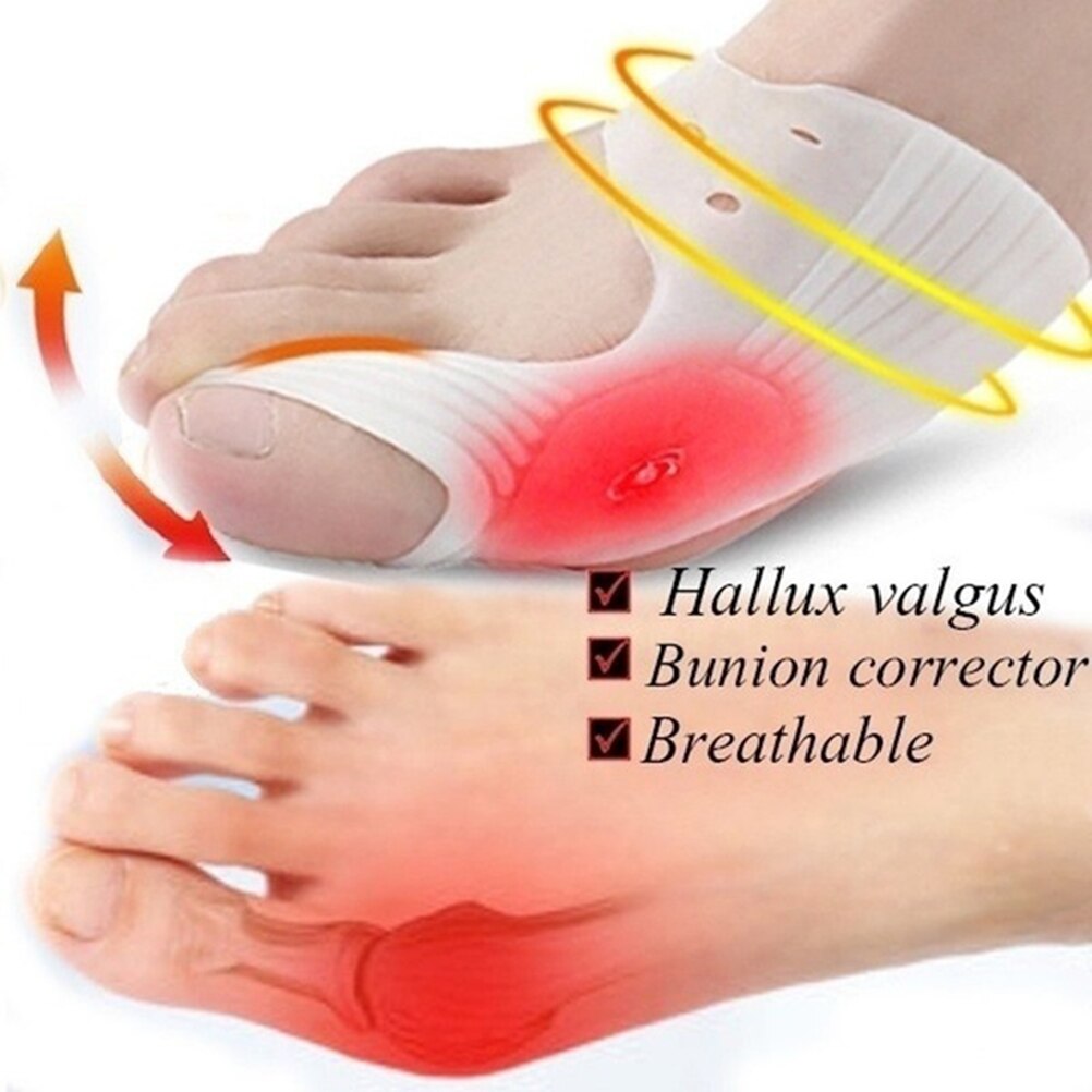 2Pcs Teen Separator Hallux Valgus Bunion Corrector Orthesen Voeten Bone Duim Richter Correctie Pedicure Sok Stijltang