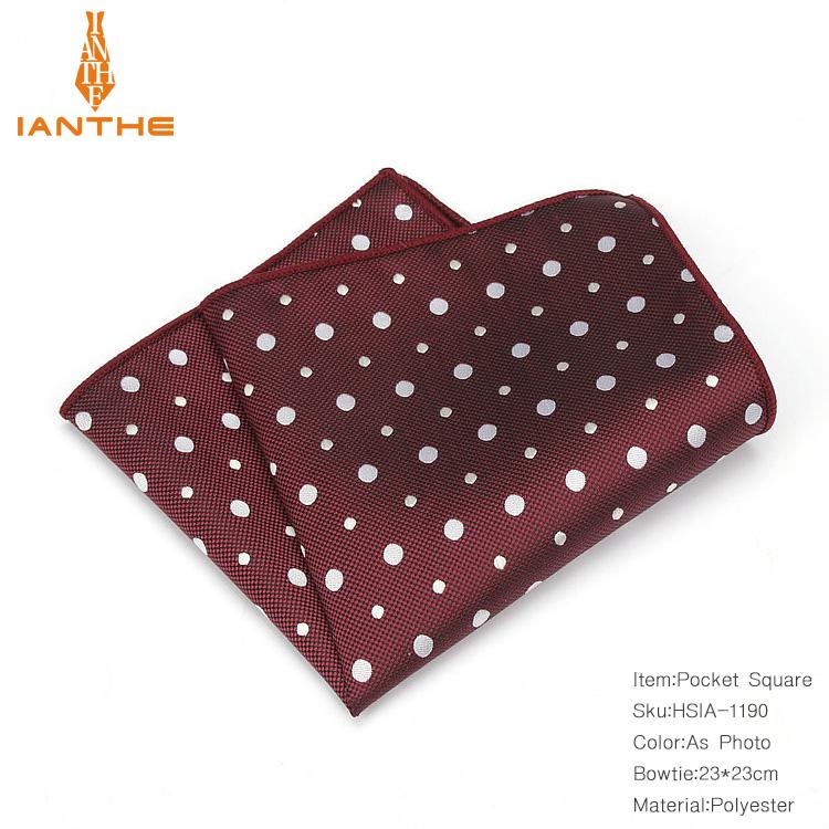 Mouchoir de luxe pour hommes | Motif Floral, rayures à pois, Polyester Hankies homme Business, poche carrée poitrine serviette, poche carrée: IA1190