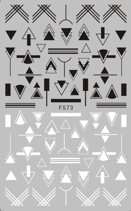 F serie F-635 geometría rusa pegatinas 3d para decoración de uñas Plantilla de calcomanía herramienta para uñas diy decoraciones
