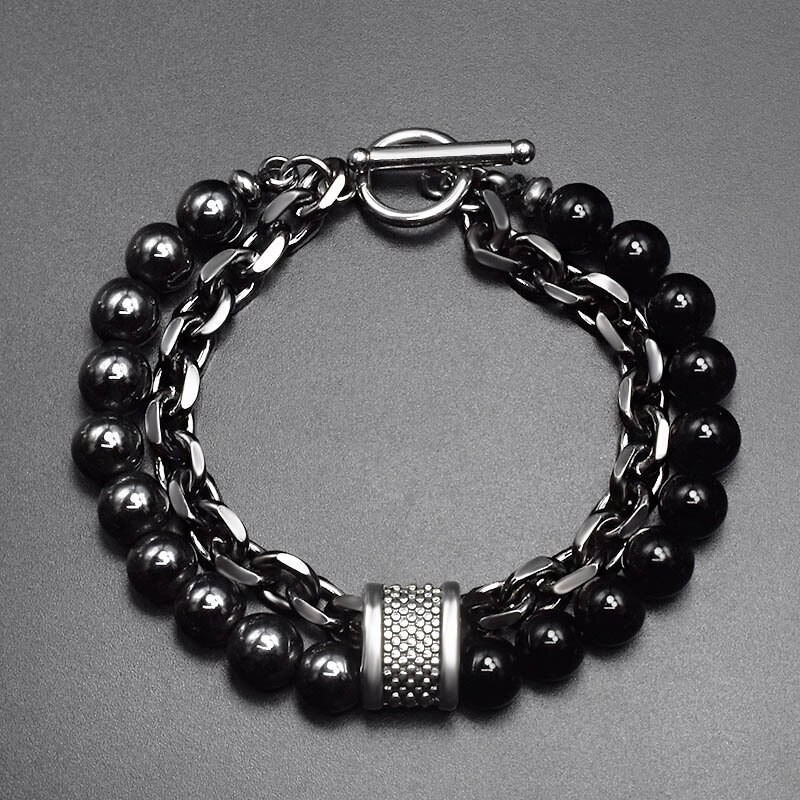 Natuursteen Kralen Mannen Accessoires Roestvrij Staal Vrouwen Armband Bracciale Uomo Bileklik Armbanden For A Vrouwen Sieraden: 7