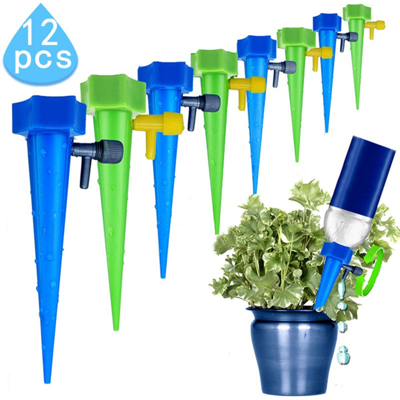 12Pcs/6pcs Self-Watering Kits Automatic Waterers Drip Irrigation Indoor Plant Watering Device Plant Garden Gadgets