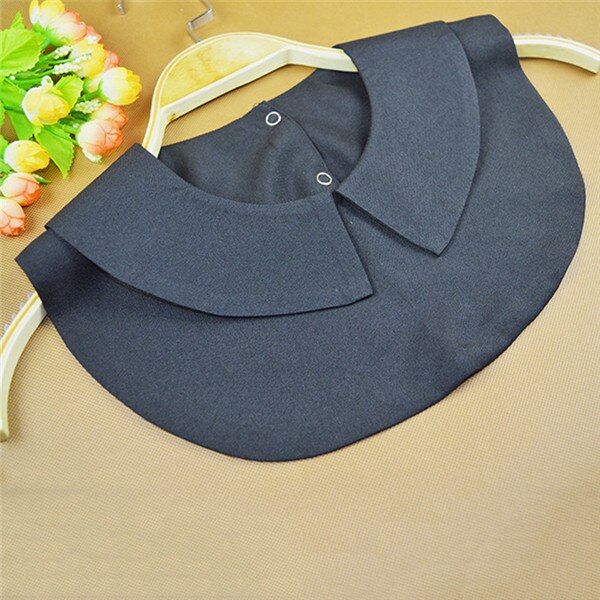 Shirt Gefälschte Kragen Abnehmbare Kragen Revers Falsche Kragen Abnehmbare Jahrgang solide Weiß Schwarz Krawatte Frauen Kleidung Zubehör: A4