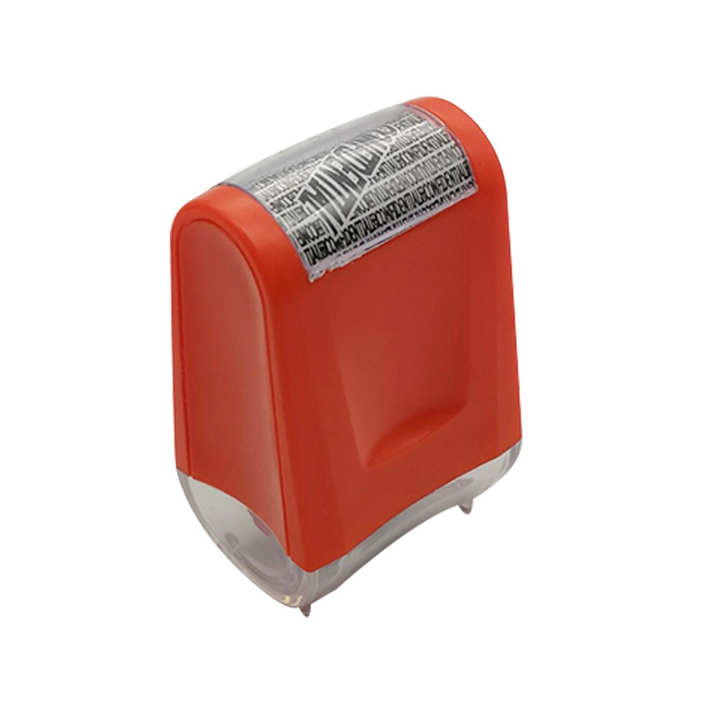 2Pcs Stamp Roller Anti-Theft Protection ID Seal Smear Privacy Confidential Data Guard Information Data Identity Address Blocker: Red