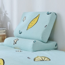 Fundas para almohadas suaves y creativas de espuma viscoelástica para el cuello, para la salud del cuello, de látex: Azul / 60x40cm