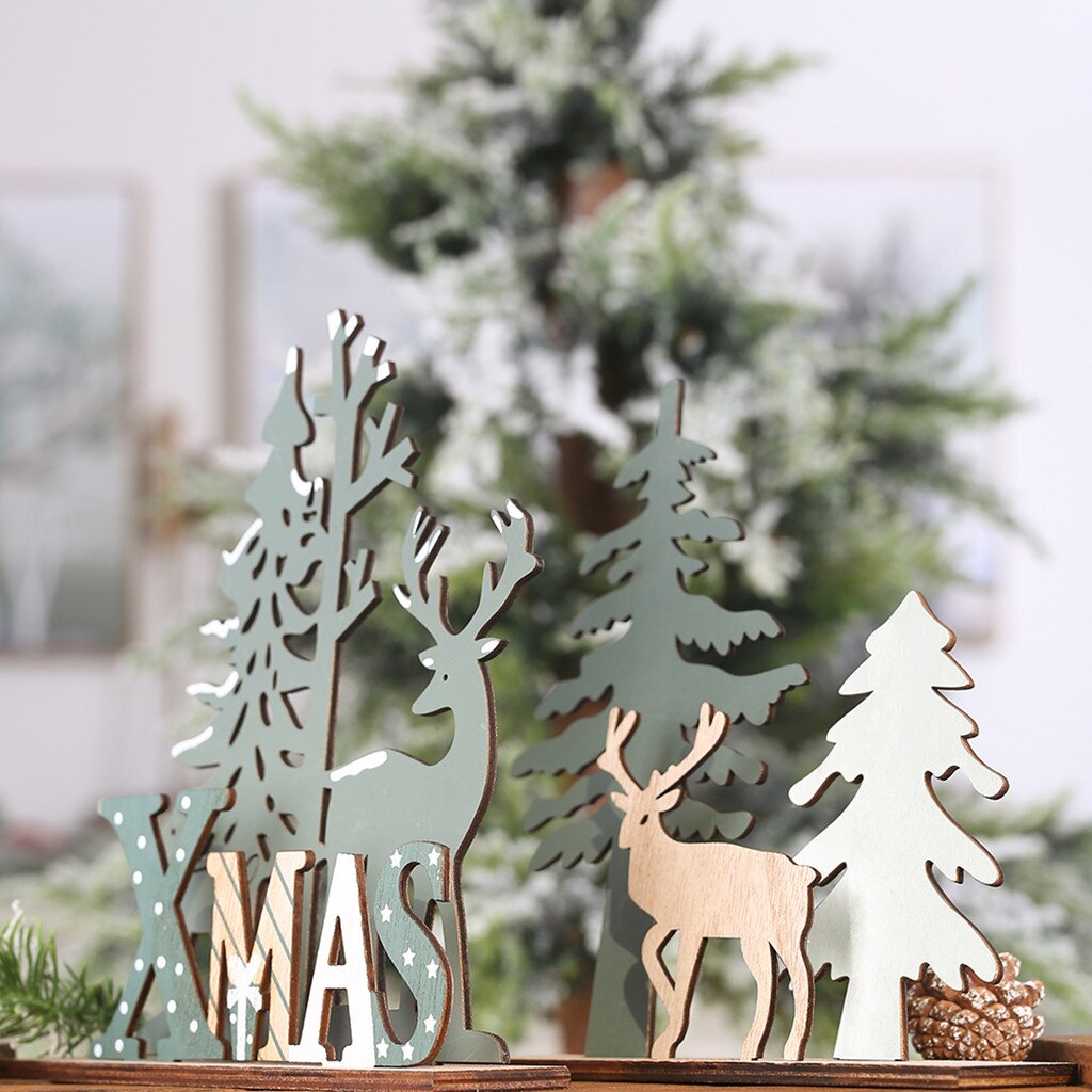 Kerst Decoraties Voor Huis Elanden Xmas Tree Houten Ornamenten Christmas Party Diy Ambachten Home Tuin Decoratie navidad