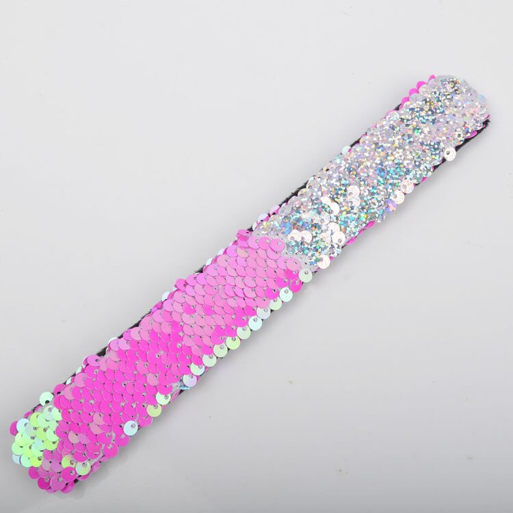 Skinnende glitter pailletter armbånd armbånd syning farve cirkel slap armbånd til børn piger børns julefest smykker: 2