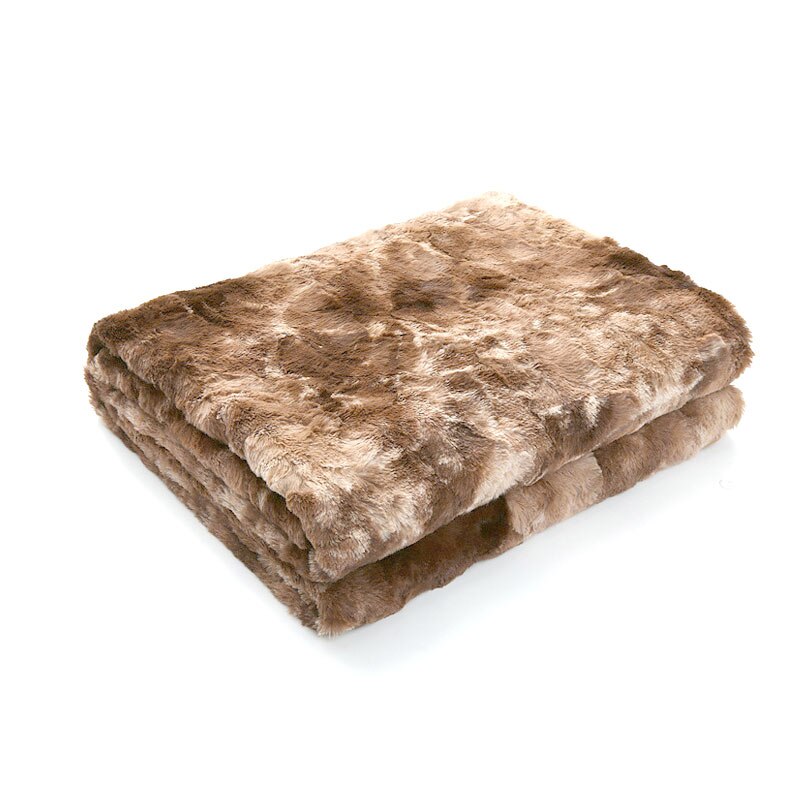 Shaggy kaste tæppe blødt lang plys sengetæppe tæppe fluffy faux pels sengetæppe tæpper til senge sofa sofa: Mørk khaki
