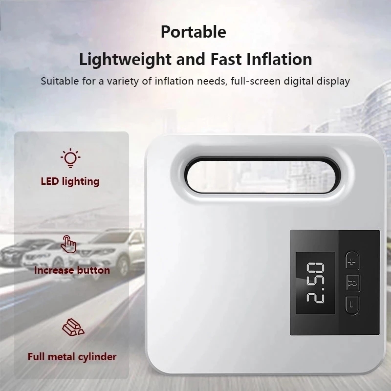 Portable Car Compressor 12V Air Pump For Car Electric Air Blower High Pressure Tire Inflator Digital Pressure Gauge Injector