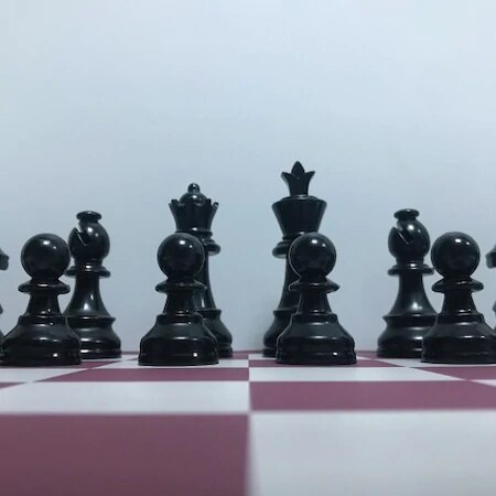 * * schaakset  (95mm-650gr- dubbele vezirli) draagbare schaakset plastic reis internationaal schaak