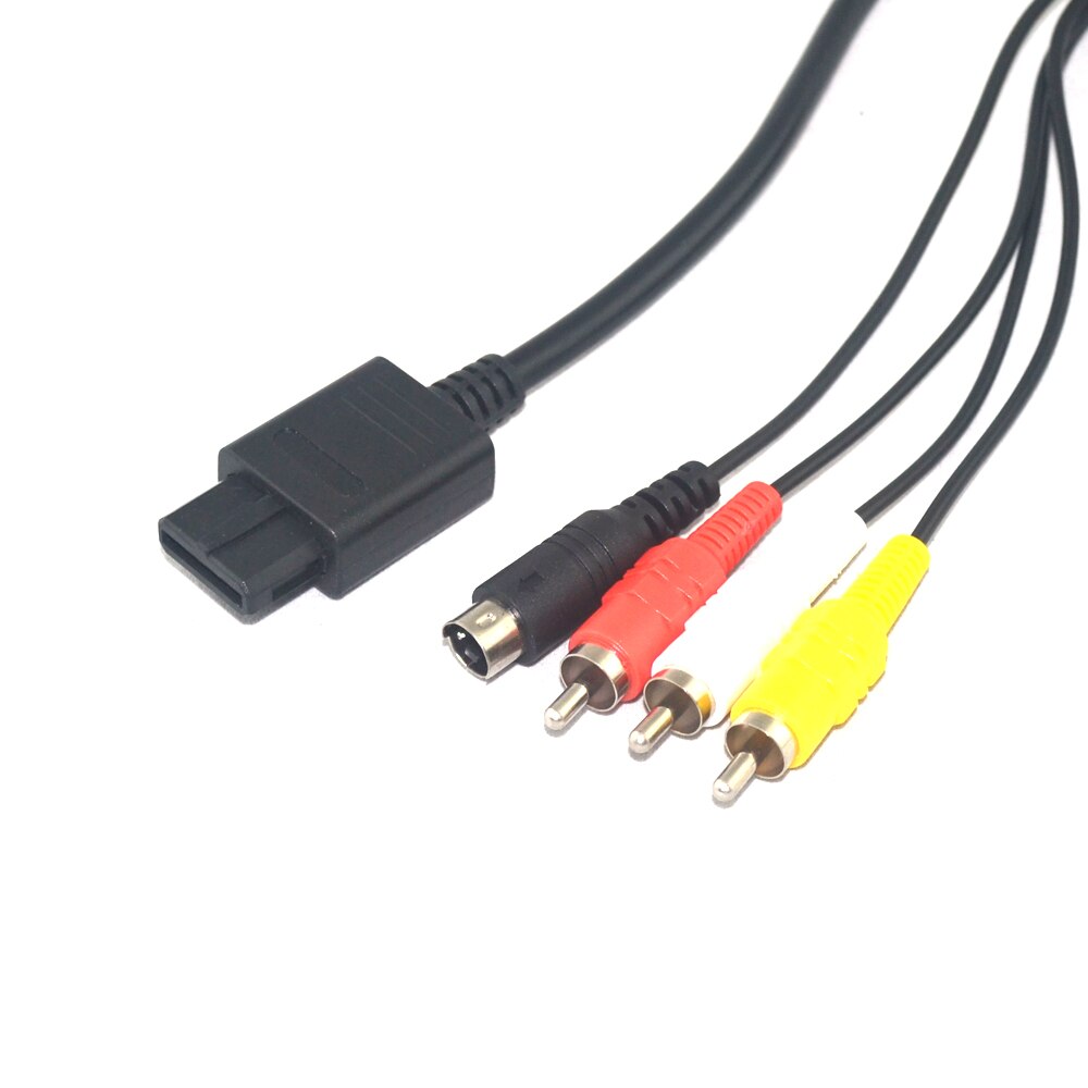 10pcs TV S-Video AV Cable Super For G-amecube N-GC For S-NES For N-64