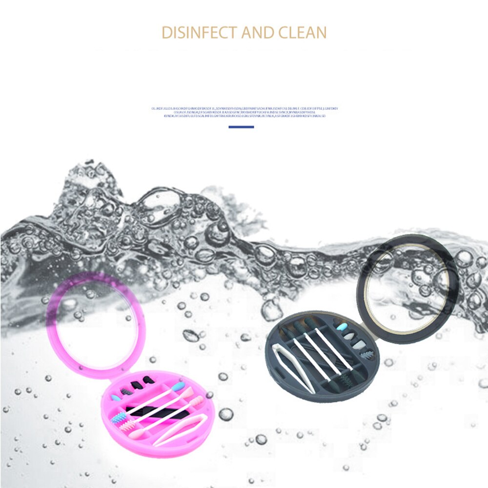 Silicone q-tip écouvillons ensemble coton-tige réutilisable nettoyage des oreilles Silicone lavable maquillage écouvillons bâtons doux Flexible maquillage outils Kit