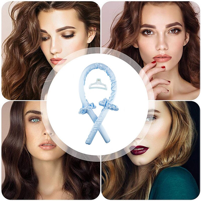 Heatless Curling Rod No Heat Hair Curlers Ribbon Headband Hair Rollers Sleeping Soft Curl Bar Wave Formers Hair Styling Tool