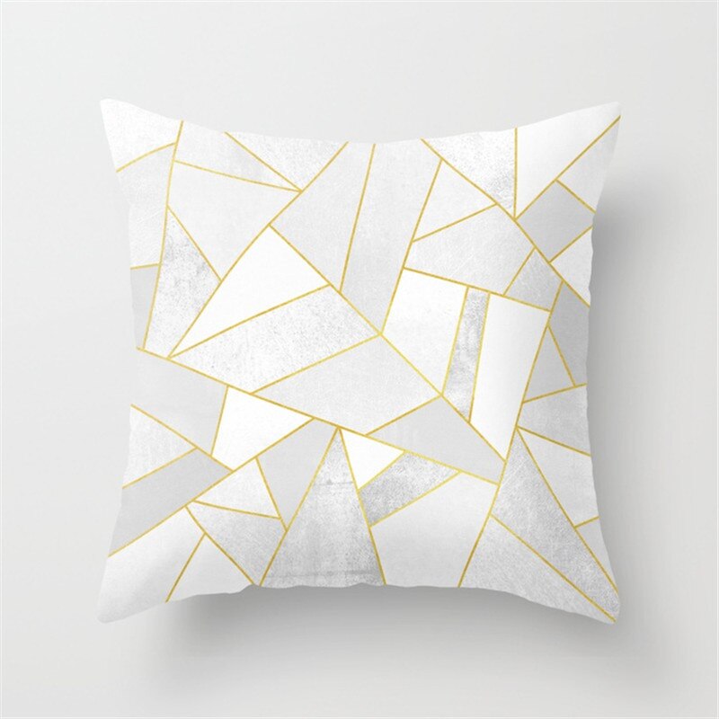 Bedst sælgende eksplosion polyester stof simpelt geometrisk billede pude sæt hjem hotel bilsæde dekoration ryg pudebetræk ..