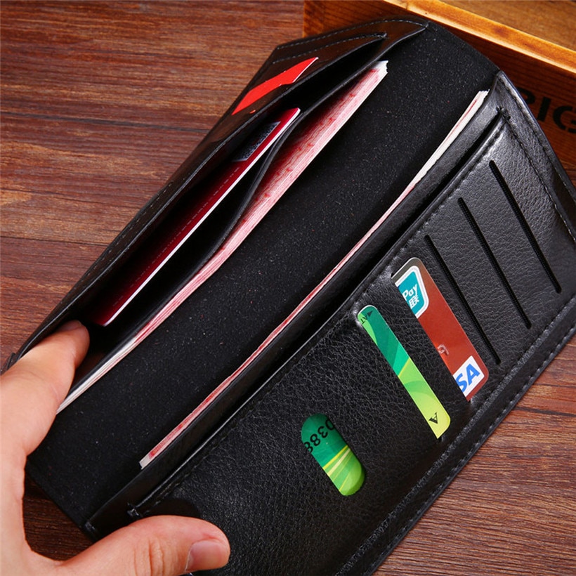 Man Wallet Men Coin Purse Business Credit Card Holder Organizer Luxury Leather Handbags Clutch Carteira