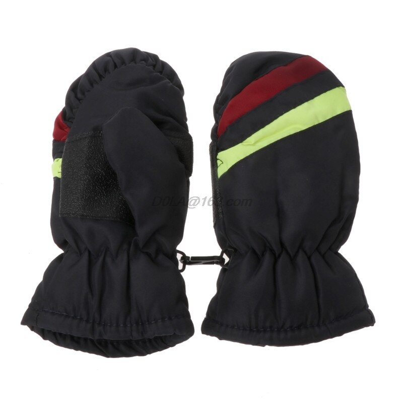 Alta qualidade 2-5y bebê mitten inverno crianças meninos meninas ao ar livre luvas quentes à prova de vento à prova dwindproof água: Navy