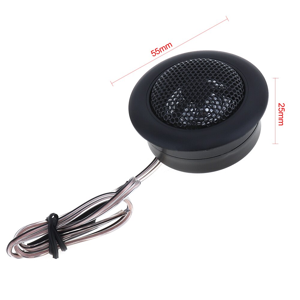 2pcs Black 800W YH-120 Car Horn Dome Tweeter Audio Loudspeaker Car Stereo Treble Speaker for Cars