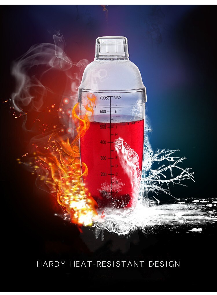 Classic Premium Plastic Cocktail Shaker Cup Voor Party Drink Mixer
