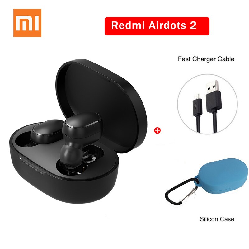 Xiaomi-auriculares Redmi AirDots 2, auriculares inalámbricos con Bluetooth 5,0, auriculares internos de graves estéreo con carga, auriculares Ture: AirdotS 2  sky blue