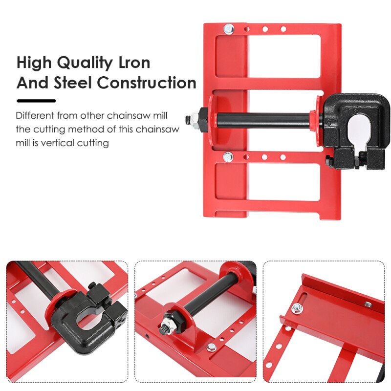 Mini Chainsaw Mill Vertical Cut Chainsaw Mill Lumber Cutting GuideBar Chainsaw Attachment Cut Guided Mill Wood