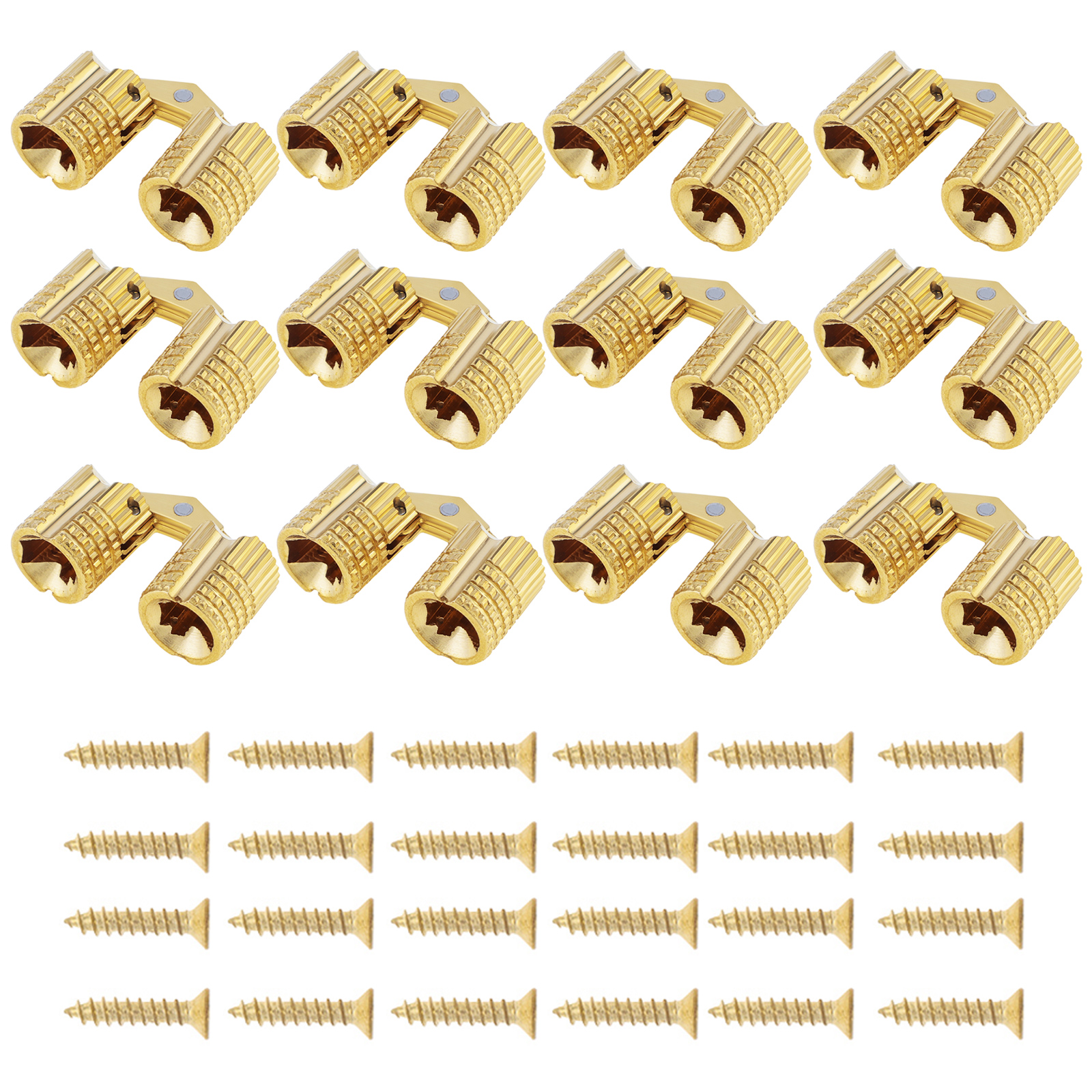 6/8/12pcs 8mm Hidden Barrel Hinges for Jewelry Box / Invisible Doors / Cabinets with 180 Degree Opening Angle,Furniture Hinges