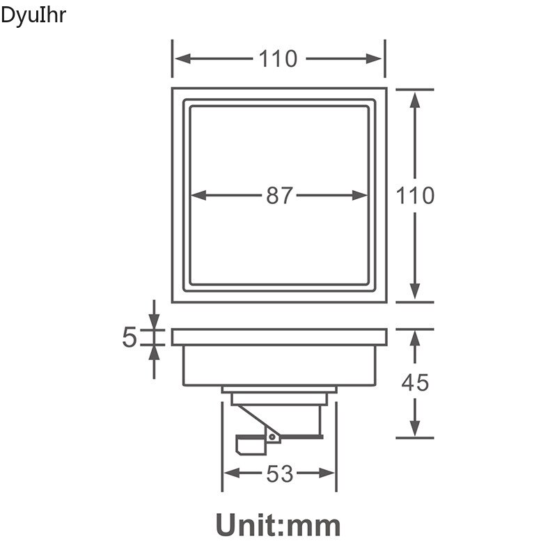 Stainless Steel Floor Drain 150mm Large Displacement Hidden Tileable Deodorant Floor Drain Floor Drain DyuIhr