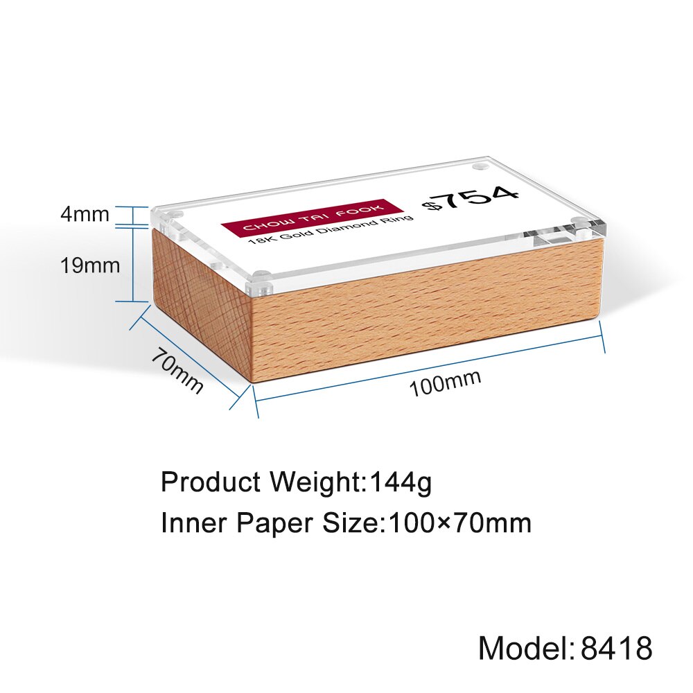 10x7cm Table Stand Card ID Display Upright Photo Frame Acrylic Sign Holder Picture Price Tag Label Sign Frame