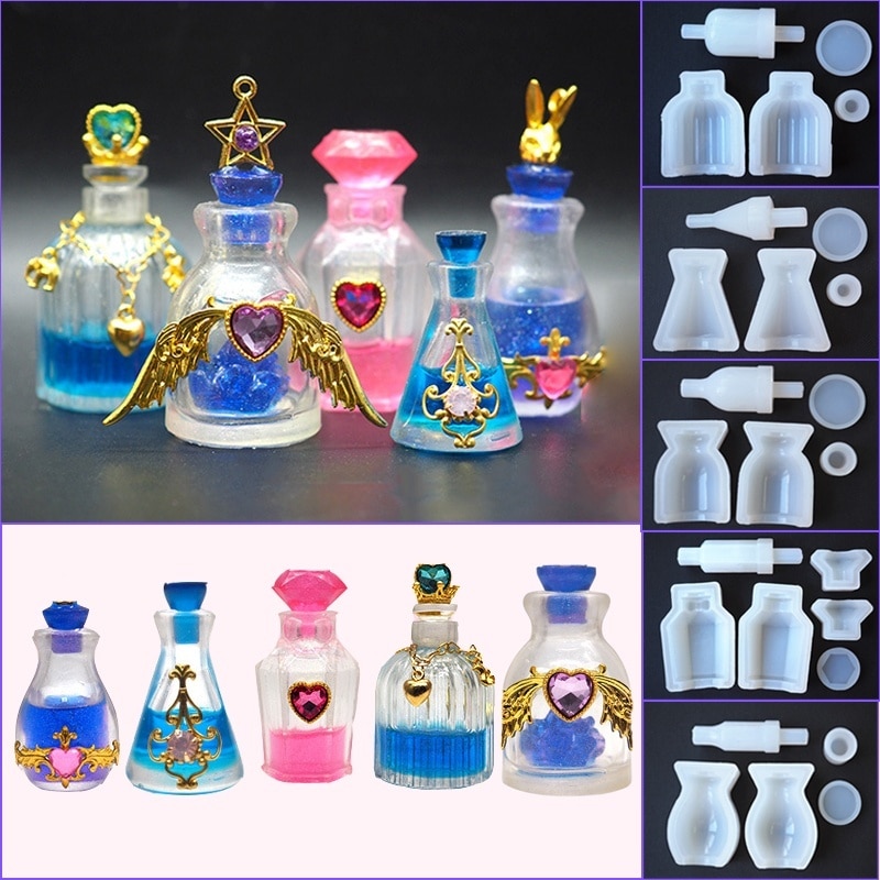 Bouteille de parfum magique en forme de Potion Mana, outils de bricolage artisanal, moule en résine époxy en Silicone pour