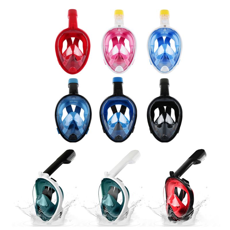 Máscara de buceo cara completa snorkel máscara subacuática antivaho pesca submarina máscara G92F