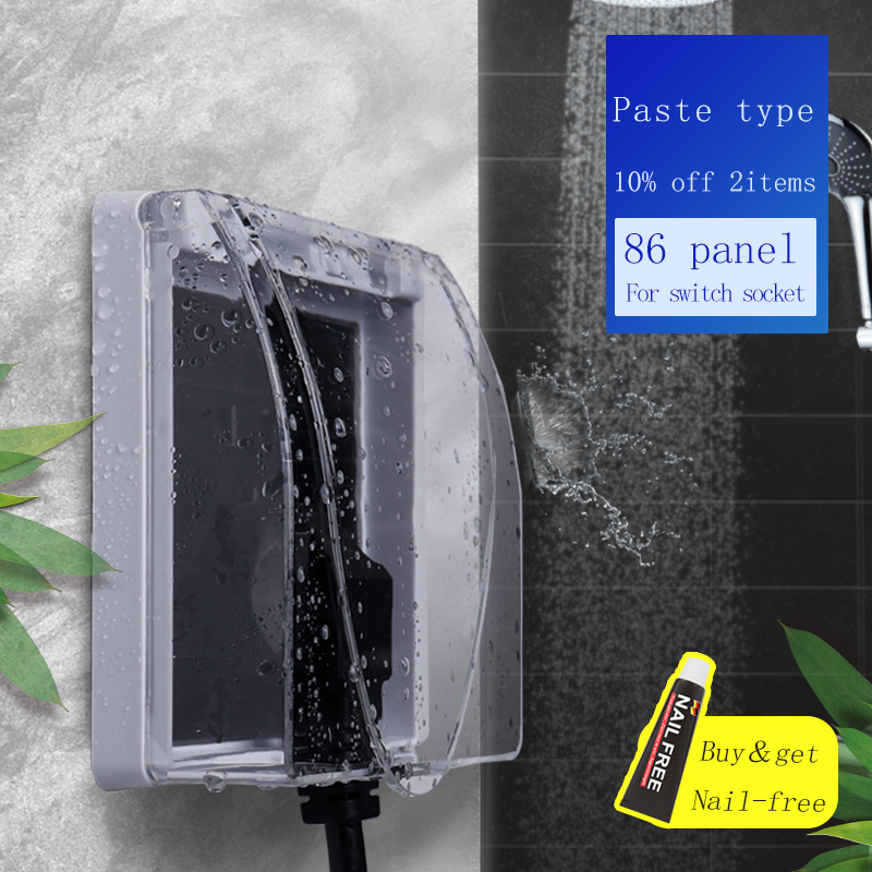 Badkamer Socket Cover - Waterdichte Plakbeschermhoes - Universele Schakelaar Spatwaterdicht