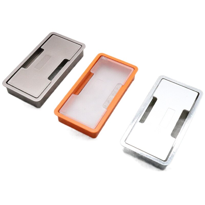Desk Wire Hole Cover Transparent Desk Outlet Threading Box Holder Cabinet Vent Square Table Cable Office Hardware Furniture