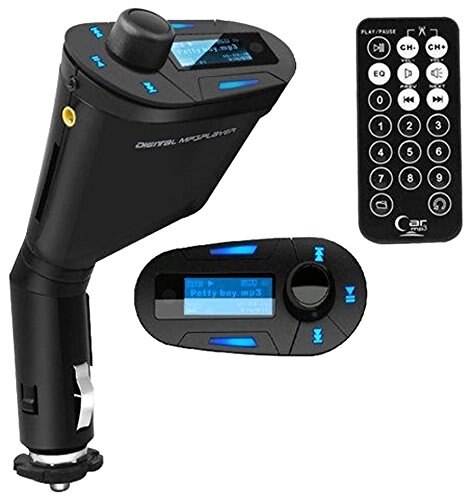 Amzdeal Auto Kit MP3 Speler Draadloze Fm-zender Modulator met USB/SD/MMC Card Reader Slot en Remote controle